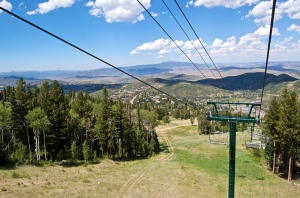 Summer in Park City!  View from the ski lift at Deer Valley in Park City, Utah